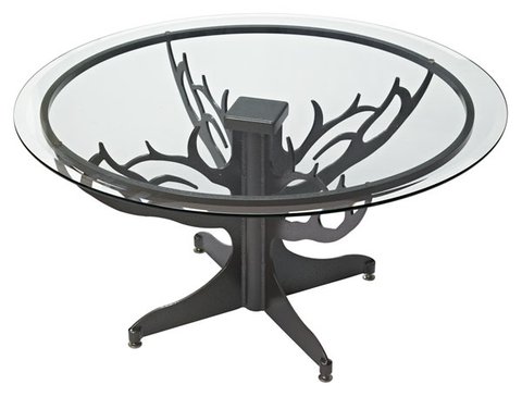 Tree coffee table, 38" rd.
